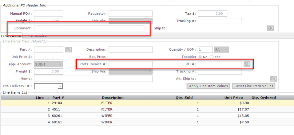 Rules for Automatic PO Matching – Total Dealer Solutions